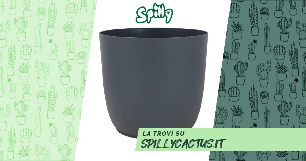Vaso cache pot lucido: Vaso Cache-Pot Lucido Tondo alto 70 cm nero