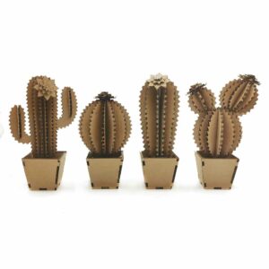cactus decorativi in cartone
